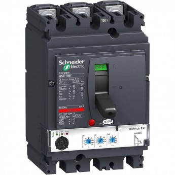 Автоматический выключатель 3П3Т SCHNEIDER ELECTRIC COMPACT MICROLOGIC 2.2 100A NSX100B