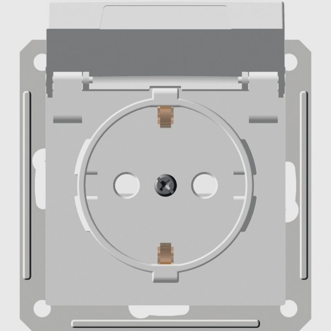 Розетка SCHNEIDER ELECTRIC W59 AQUA с заземлением со шторками, 16А, IP44, механизм, слоновая кость RS16-152B-2-86