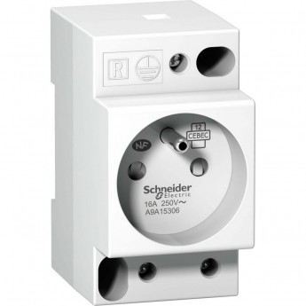 Модульная розетка SCHNEIDER ELECTRIC ACTI9 iPC DIN 2П+T 16A 250В