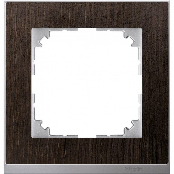 1-постовая рамка SCHNEIDER ELECTRIC MERTEN M-PURE DECOR, ВЕНГЕ/АЛЮМИНИЙ, SM MTN4010-3671