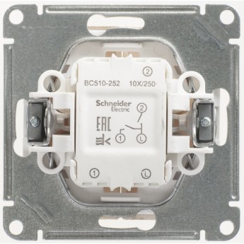 2-клавишный выключатель SCHNEIDER ELECTRIC W59, 10АХ, механизм, СОСНА
