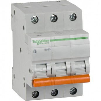 Автоматический выключатель SCHNEIDER ELECTRIC ДОМОВОЙ ВА63 3П 20A C 4,5 кА, Болгария/Италия