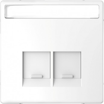 Центральная накладка SCHNEIDER ELECTRIC MERTEN D-LIFE для 2-х мод. разъемов SE, с пол. д/надп. БЕЛ. ЛОТОС