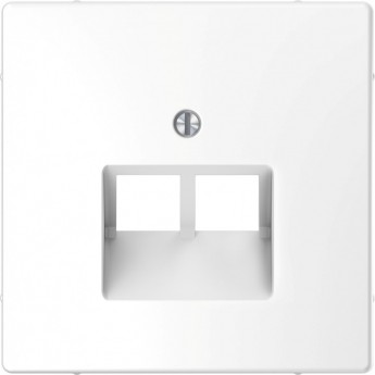 Центральная накладка SCHNEIDER ELECTRIC MERTEN D-LIFE для розетки 2-ной RJ45, БЕЛ. ЛОТОС