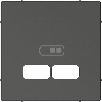 Центральная накладка SCHNEIDER ELECTRIC MERTEN для USB механизма 2,1А, АНТРАЦИТ, SM