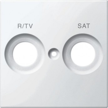 Центральная плата SCHNEIDER ELECTRIC MERTEN д/антенной розетки маркировкой R/TV и SAT, ПОЛ.БЕЛЫЙ, SM