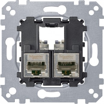 Механизм компьютерной розетки SCHNEIDER ELECTRIC MERTEN 2хRJ45 кат. 5e STP