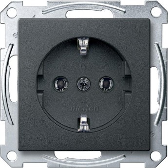 Механизм розетки SCHNEIDER ELECTRIC MERTEN б/шт, АНТРАЦИТ, QF SM