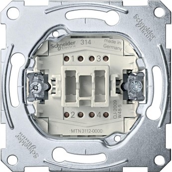 Механизм SCHNEIDER ELECTRIC MERTEN 2-полюсного 1-клавишного выключателя 10A,QF