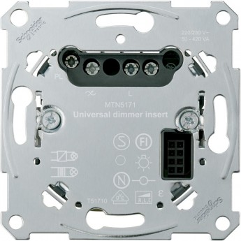 Механизм SCHNEIDER ELECTRIC MERTEN D-LIFE PLUSLINK универсального диммера 10-420Вт RLC (LED), 1 канал