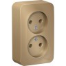 Розетка двойная SCHNEIDER ELECTRIC BLANCA без заземления, без шторок, 16А, 250В, титан BLNRA000204