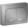 Розетка двойная SCHNEIDER ELECTRIC BLANCA IP44 с заземлением, со шторками, с крышками, 16А, 250В, алюминий BLNRS441123