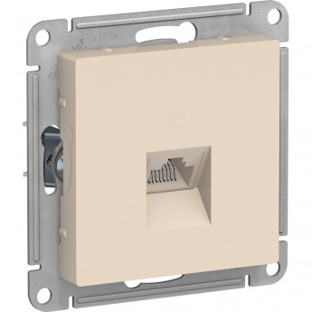 Розетка компьютерная SCHNEIDER ELECTRIC ATLASDESIGN RJ45, кат. 5Е, механизм, бежевый
