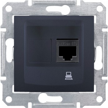 Розетка компьютерная SCHNEIDER ELECTRIC SEDNA RJ45, кат. 6, экр. STP, ГРАФИТ