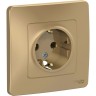 Розетка SCHNEIDER ELECTRIC BLANCA с/у, с заземлением, без шторок, 16А, 250В, титан BLNRS001014