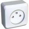 Розетка SCHNEIDER ELECTRIC ЭТЮД без заземления со штороками 16А 250B, белый, Россия PA16-002B