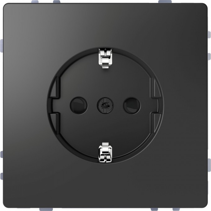 Розетка SCHNEIDER ELECTRIC MERTEN D-LIFE 16А, с заземлением и шторками, антрацит MTN2300-6034