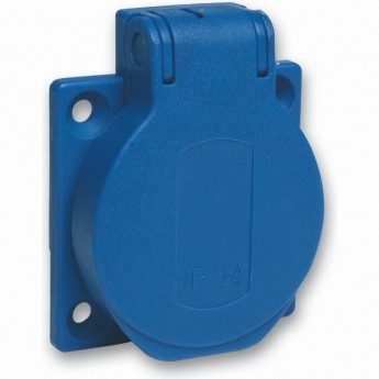Розетка синяя SCHNEIDER ELECTRIC PRATIKA 10/16A 50Х50ММ IP54 винты сбоку
