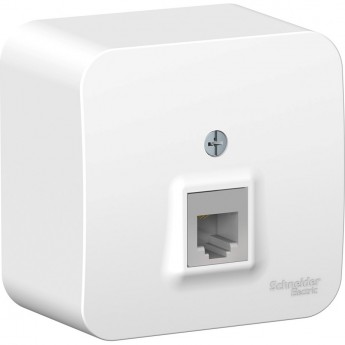 Розетка телефонная SCHNEIDER ELECTRIC BLANCA RJ11, с изолирующей пластиной, БЕЛЫЙ