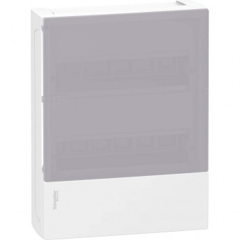 Щит навесной SCHNEIDER ELECTRIC MINI PRAGMA с прозрачной дверцей 2РЯД/24МОД,IP40,IK07,63А,2 клеммы,Италия