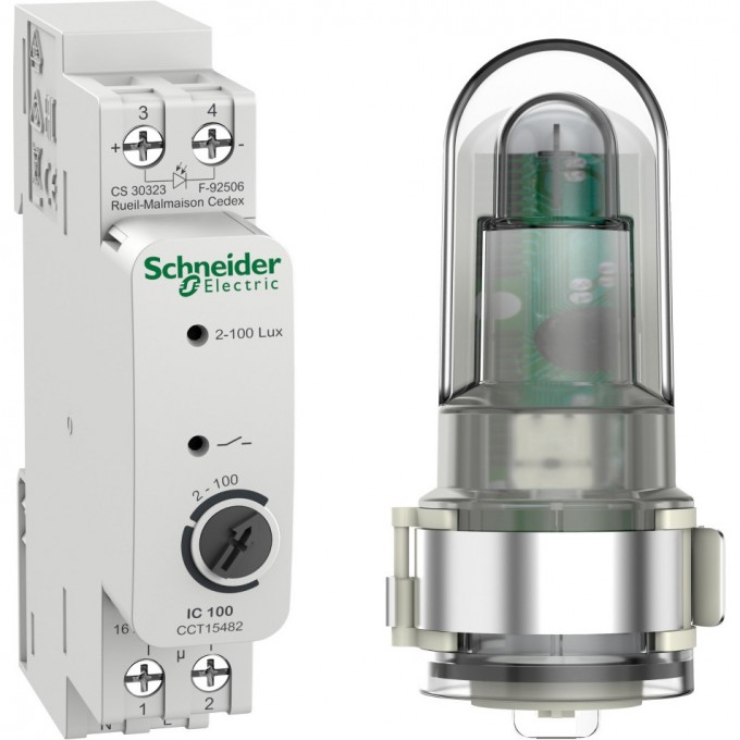 Сумеречный выключатель SCHNEIDER ELECTRIC ACTI9 IC100d аналоговый c уличным датчиком освещенности CCT15482