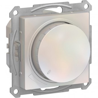 Светорегулятор (диммер) SCHNEIDER ELECTRIC ATLASDESIGN, поворотно-нажимной, LED, RC, 315Вт, механизм, ЖЕМЧУГ