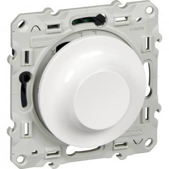 Светорегулятор (диммер) SCHNEIDER ELECTRIC ODACE поворотно-нажимной универсальный 4-400Вт, белый