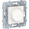 Светорегулятор (диммер) SCHNEIDER ELECTRIC UNICA NEW поворотно-нажимной, универсальный 5-200Вт, белый NU551418