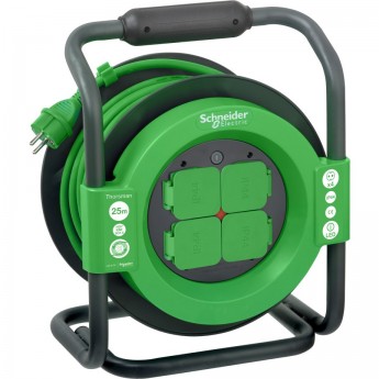 Удлинитель катушечный SCHNEIDER ELECTRIC THORSMAN 4 роз 25м 3х1.5 IP44