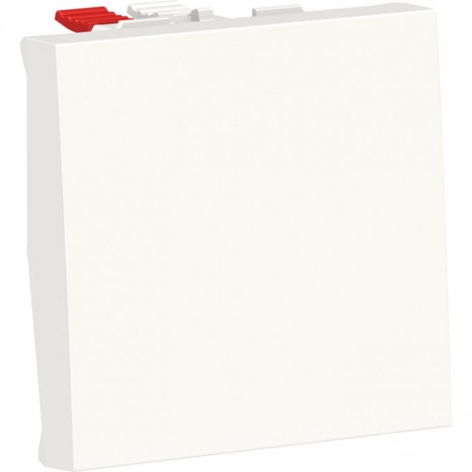 Выключатель 1-клавишный SCHNEIDER ELECTRIC UNICA MODULAR, кнопочный, сх. 1, 10 A, 2 модуля, белый NU320618