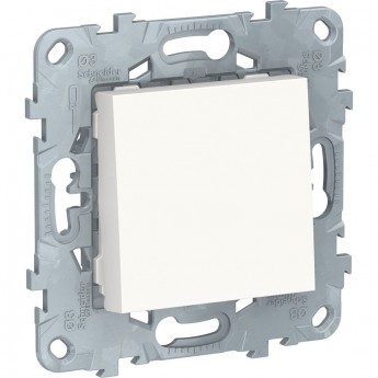 Выключатель 1-клавишный SCHNEIDER ELECTRIC UNICA NEW, кнопочный, сх. 1, 10 A, белый