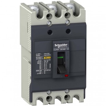 Автоматический выключатель 3П3Т SCHNEIDER ELECTRIC EASYPACT EZC100 30KA/380В 16 A