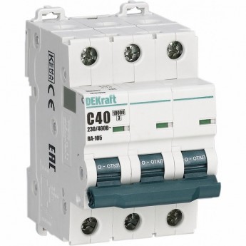 Автоматический выключатель SCHNEIDER ELECTRIC DEKRAFT ВА105-3P-063A-C