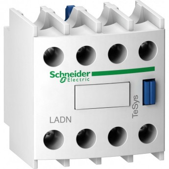 Дополнительный контактный блок SCHNEIDER ELECTRIC TESYS фронтальный монтаж, крепление с помощью винтовых зажимов 4НЗ