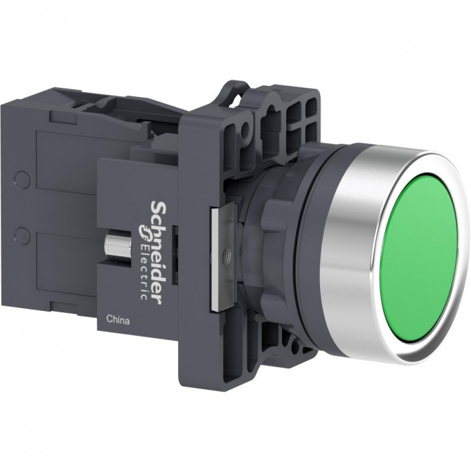 Кнопка SCHNEIDER ELECTRIC HARMONY EASY XA2 с фиксатором, зеленая, 1НO XA2EH031