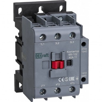 Контактор SCHNEIDER ELECTRIC DEKRAFT 40А 220В/230В АС3 АС4 1НО+1НЗ КМ-102